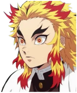 😲 Kyojuro Rengoku Demon Slayer animé, demon slayer, rengoku, kyojuro rengoku, pilier de la flamme, manga whatsapp sticker