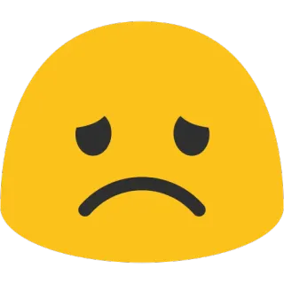😔 sad, emoji, expression, unhappy telegram sticker
