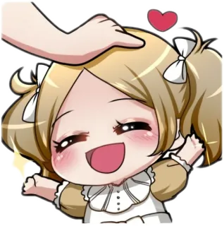 😊 Chibi, Fofo, Anime, Amor, Coração, Afeição whatsapp sticker