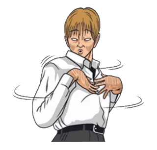 🙅‍♀️ Anime, Manga, Orang, Pria, Menunjuk telegram sticker