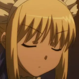 😒 anime, manga, cartoon, blonde hair, female, maid outfit telegram sticker
