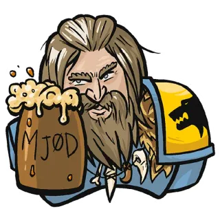 🍻 MJØD Wikinger, Bier, Wolf, Met, Honigwein, Nordisch telegram sticker