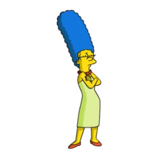 😤 Marge Simpson The Simpsons Marge Simpson, The Simpsons, cartoon character, yellow character, animated telegram sticker