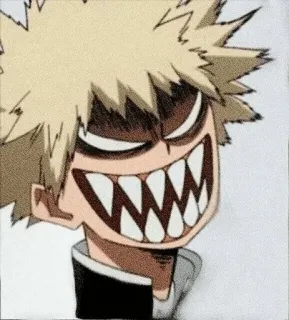 😬 Bakugo My Hero Academia อนิเมะ, มังงะ, ฮีโร่, ตัวร้าย, โกรธ telegram sticker
