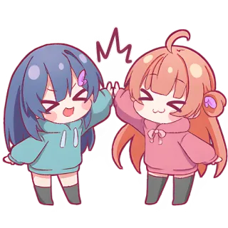🖐 Anime, Chibi, Lucu, Kawaii, Tos, Teman, Kartun, Stiker telegram sticker