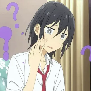 🖤 动漫, 问号, 困惑, 担心, 思考 telegram sticker