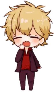 😴 Аниме, Чиби, Зевок, Сонный, Уставший, Милый telegram sticker