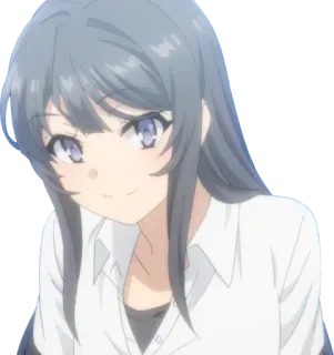 🙂 Mai Sakurajima Rascal Does Not Dream of Bunny Girl Senpai Anime, Mädchen, Süß, Sakurajima, Mai telegram sticker