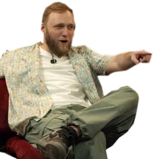 👉 man, pointing, casual wear, portrait telegram sticker