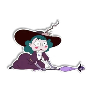 😳 Eclipsa Butterfly Star vs. the Forces of Evil การ์ตูน, ดิสนีย์, เอคลิปซา บัตเตอร์ฟลาย, พ่อมด, เวทมนตร์, สีม่วง, หมวก telegram sticker