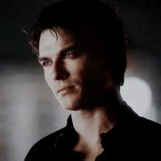 🎭 Damon Salvatore The Vampire Diaries vampire, supernatural, drama, fantasy, tv show, portrait telegram sticker