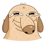 😌 dog, cartoon, funny, meme, expression, smiling telegram sticker