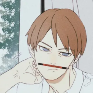 😐 mann, stift, gesicht, cartoon, kunst, zeichnung telegram sticker