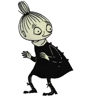 😱 Little My Moomins Pequeña My, Moomins, dibujos animados, personaje telegram sticker