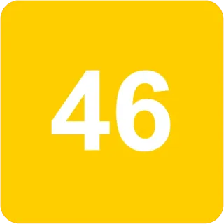🟨 46 number, yellow, square telegram sticker