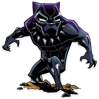 😻 Black Panther Black Panther, Marvel, superhero, Wakanda, tokoh komik, stiker, karakter fiksi telegram sticker