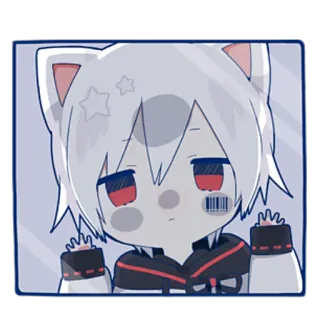 🙂 anime, kawaii, cartoon, illustration, cute, cat, chibi telegram sticker