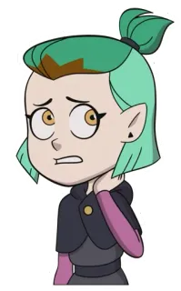 ☹️ Amity Blight The Owl House hoạt hình, Disney, Amity, Blight, cú, phù thủy telegram sticker