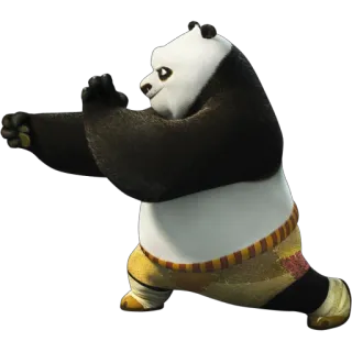 🐼 Po Kung Fu Panda panda, kung fu, martial arts, animated, movie character, dreamworks, animal telegram sticker
