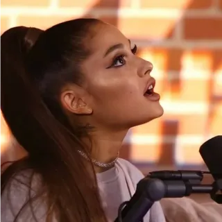 💧 Ariana Grande chanteur, célébrité, pop star, musique, micro telegram sticker