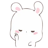 🙅‍♀️ bunny, cute, sleepy, animal, sticker, cartoon whatsapp sticker
