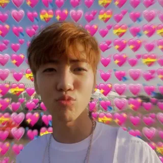💛 мужчина, сердечки, любовь, милый, корейский, поцелуй, мужской whatsapp sticker