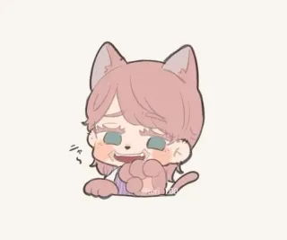 💊 ジャ หูแมว, สไตล์อนิเมะ, น่ารัก, การ์ตูน, คาวาอิ, แมว telegram sticker