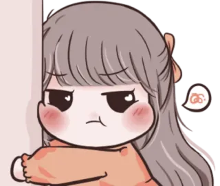 😤 漫画, 女の子, 悲しい, 怒り telegram sticker