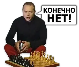 👎 КОНЕЧНО
НЕТ! échecs, russe, homme, autocollant, jeu, jeu de société telegram sticker