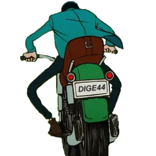 🏍 DIGE44 Motorrad, Fahrzeug, Cartoon, Anime, Transport telegram sticker
