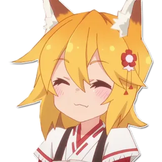 😊 Anime, Raposa, Desenho animado, Fofo, Senko-san telegram sticker