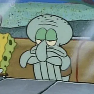 😒 Squidward Spongebob Squarepants Squidward, Spongebob Squarepants, cartoon, mood, tv show, character telegram sticker