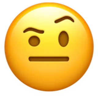 🤨 이모지, 혼란스러움, 질문, 생각 telegram sticker