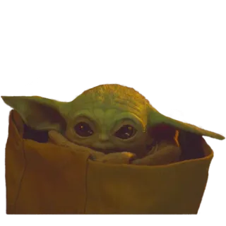 😐 Baby Yoda The Mandalorian Baby Yoda, Grogu, The Mandalorian, Star Wars, imut, karakter telegram sticker
