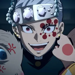 💎 Tengen Uzui Demon Slayer Anime, Demon Slayer, Manga, Tengen Uzui, Guerra, Fantasía telegram sticker