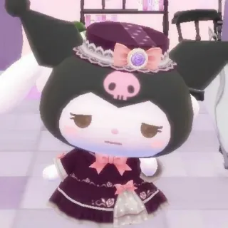 🙁 Kuromi kuromi, sanrio, kawaii, fofo, personagem de anime whatsapp sticker