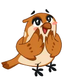 🐤 burung, hewan, imut, kartun, kawaii telegram sticker