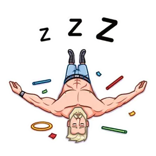 😴 Z Z Z dormir, durmiendo, hombre, cansado, zzz telegram sticker