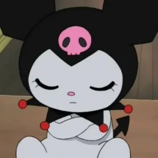 💕 Kuromi Kuromi, Sanrio, personaje, lindo, anime, manga telegram sticker