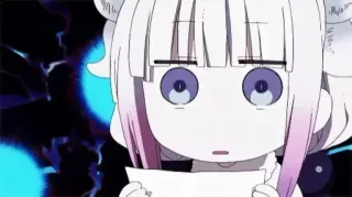 🍥 Kanna Kamui Miss Kobayashi's Dragon Maid Anime, Kanna, Süß, Drache, Miss Kobayashi's Dragon Maid, Fanart, Cartoon whatsapp sticker