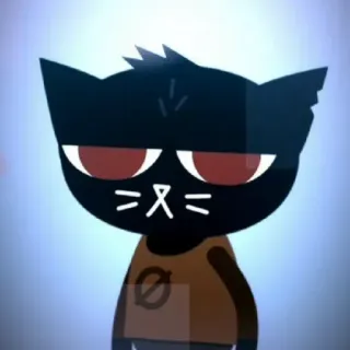 😑 Mae Borowski Night in the Woods кот, видеоигра, мультфильм, персонаж, Night in the Woods telegram sticker