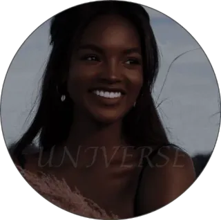 ☁️ UNIVERSE woman, person, dark skin, beauty, portrait, universe telegram sticker