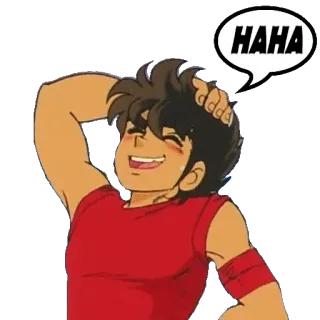 😆 HAHA riendo, anime, personaje, dibujos animados telegram sticker