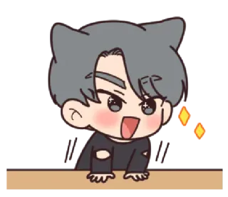 🤩 cat, anime, manga, cute, cartoon, kawaii, character, sticker telegram sticker