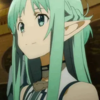 💞 Asuna Sword Art Online anime, elf, girl, Asuna, Sword Art Online, character, cute whatsapp sticker