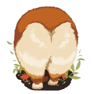 🐶 corgi, chó, động vật, thú cưng, mông, dễ thương telegram sticker