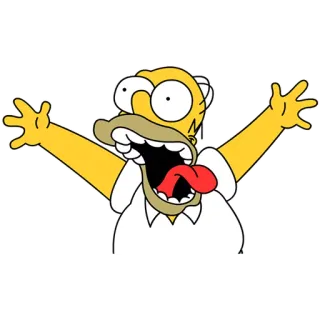😝 Homer Simpson The Simpsons Homer Simpson, Personaggio dei cartoni animati, Animazione, I Simpson, divertente, scioccato telegram sticker