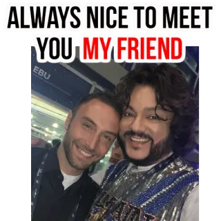 😀 ALWAYS NICE TO MEET YOU MY FRIEND saluto, amicizia, persone, sociale telegram sticker