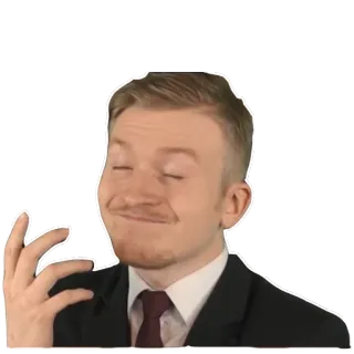 👋 arrogante, Meme, expressão, empresário, terno, retrato telegram sticker