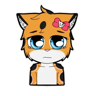 😢 Katze, Anime, Cartoon, traurig, weinend, Tränen telegram sticker
